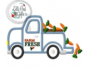Easter Truck-Applique - Machine Embroidery Design - 5 Sizes, easter embroidery, truck embroidery design, lillipadgifts