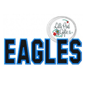 EAGLES - outline - Machine Embroidery Design -  10 Sizes, eagles embroidery design, embroidery, eagles, lillipadgifts