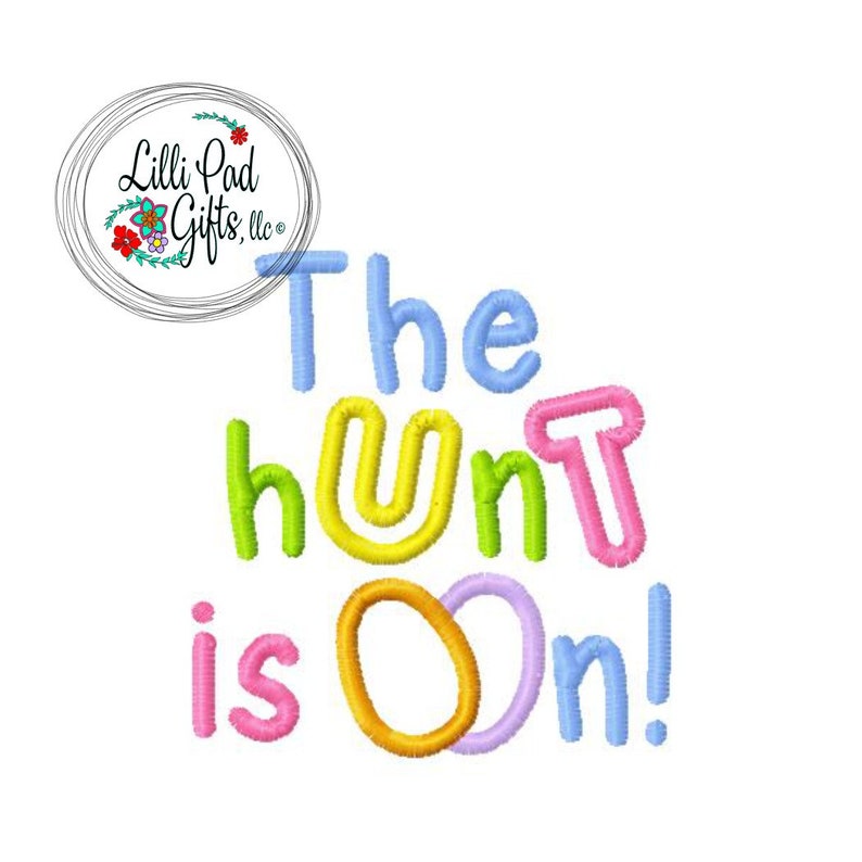 The hunt is on applique machine embroidery design 8  etsy