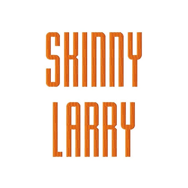 Skinny Larry - Machine Embroidery Font - 1",2",3",4" - BUY 2 get 1 FREE