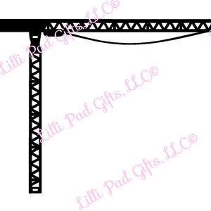 Flat Top Crane - Cut File - Instant Download - SVG Vector JPG for Cameo Silhouette Studio Software & other Cutter Machines