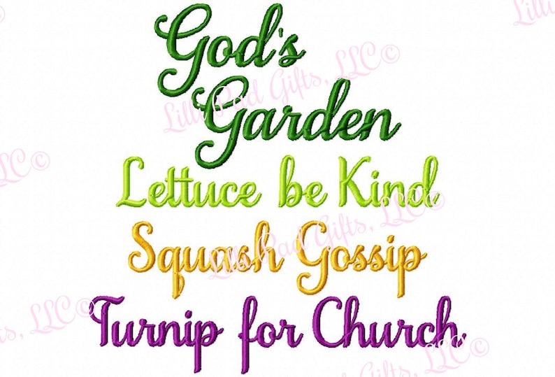 Gods Garden Lettuce Be Kind Squash Gossip Turnip for Church Machine