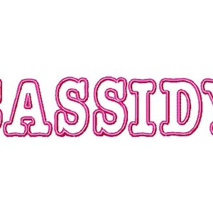 Cassidy Applique Font Set Machine Embroidery Design 4x4 Hoop, 4, 5, 6, 7 image 2