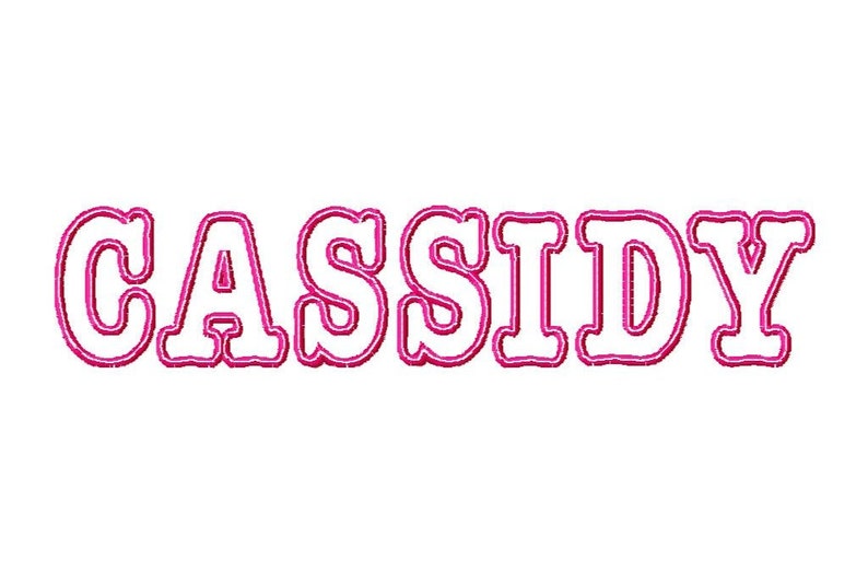 Cassidy Applique Font Set Machine Embroidery Design 4x4 Hoop, 4, 5, 6, 7 image 2