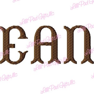 Beans Machine Embroidery Font - BX - Sizes 1&quot;,2&quot;,3&quot;,4&quot; BUY 2 get 1 FREE, beans embroidery font, beans, pottery, lillipadgifts