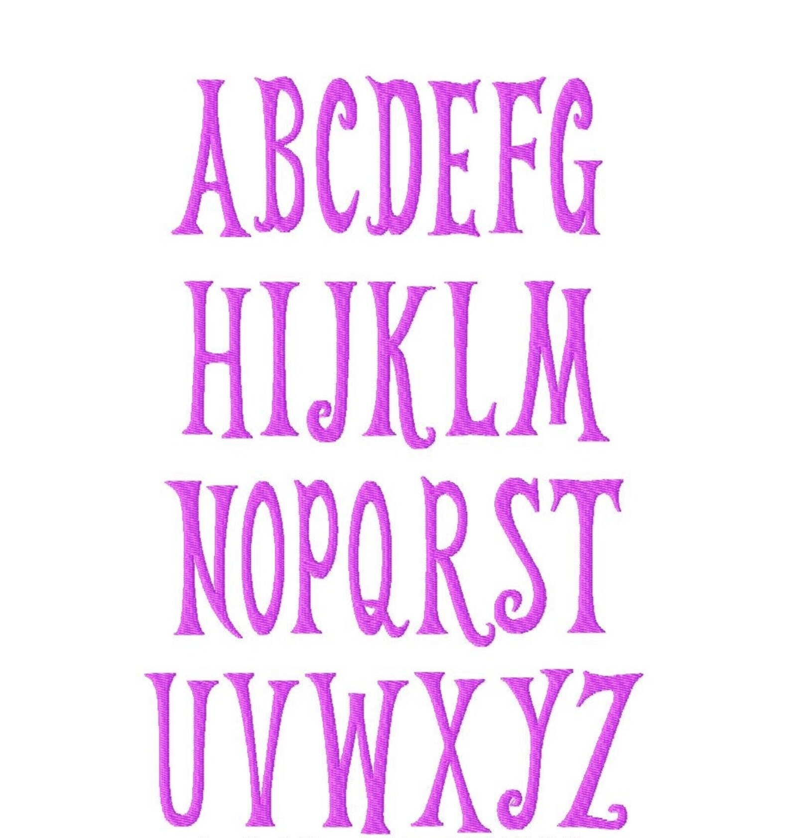 Laffy Taffy Machine Embroidery Font Sizes Etsy