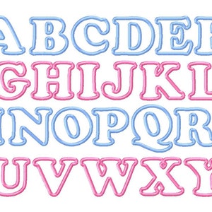 Cute Baby Applique Font Set Machine Embroidery Design 2, 3, 4 and 4x4 Hoop image 2