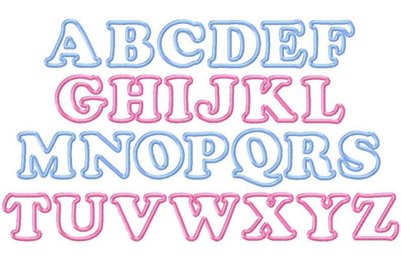 Cute Baby Applique Font Set Machine Embroidery Design 2, 3, 4 and 4x4 Hoop image 2