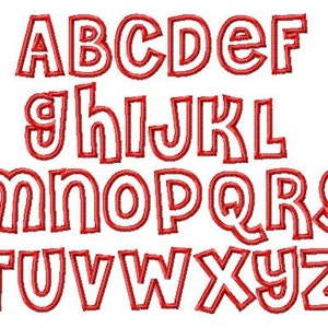 Go-Team Applique Font Set - Sizes 5&quot;,6&quot; and 5x7 Hoop - Machine Embroidery Design, go team, embroidery, applique