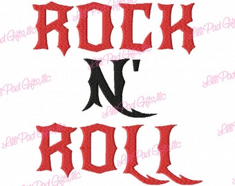 Rock N Roll Machine Embroidery Font - Sizes 1",2",3",4" BUY 2 get 1 FREE