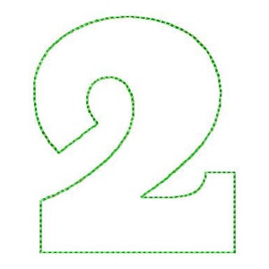 MINI Sam Reverse Applique - NUMBERS - Machine Embroidery Design - 1.5&quot;,2&quot;,2.5&quot;,3&quot;,3.5&quot;