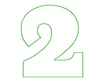 MINI Sam Reverse Applique - NUMBERS - Machine Embroidery Design - 1.5",2",2.5",3",3.5"