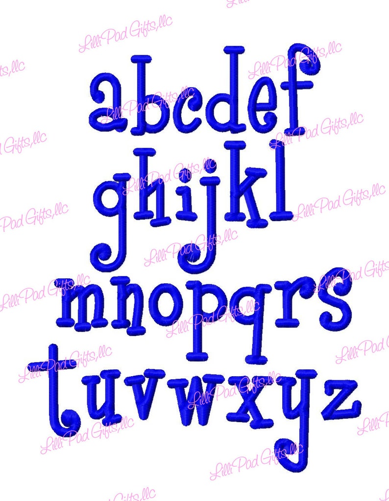 Mini Cassie .5in (half Inch) BX - Machine Embroidery Font - BUY 2 Get 1 ...