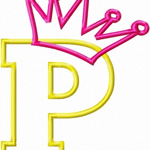 Princess Crown Applikation Schrift Set Maschinenstickerei in 5 Grössen Bild 4