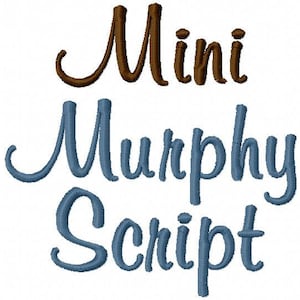 Mini Murphy Script - .5in. (half inch) - Machine Embroidery Font - BUY 2 get 1 FREE - Mini Fonts