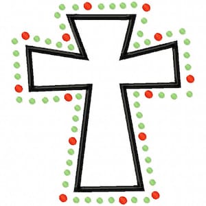 Cross - Dots - Machine Embroidery - 10 Sizes