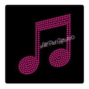 Rhinestone Template Download - 10ss - Music Note-4.6x5.3, SVG, DXF, rhinestone template EPS, ai, png, cut file, lillipadgifts