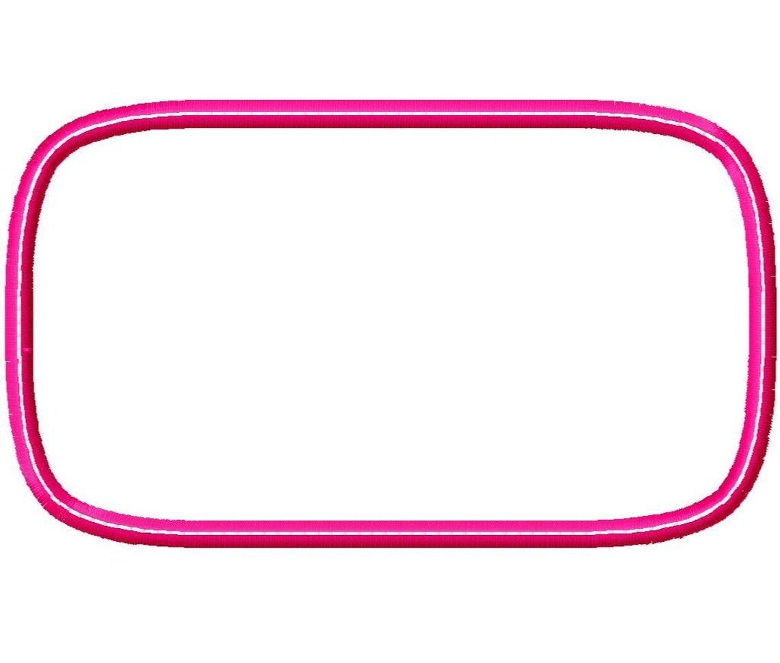 Rectangle Rounded Corners Applique Frame Frame Only Etsy