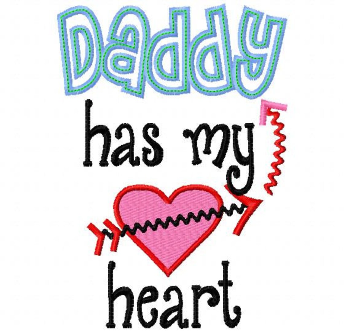 Daddy has my heart daddy applique machine embroidery  etsy Daddy has my heart daddy applique machine embroidery  etsy