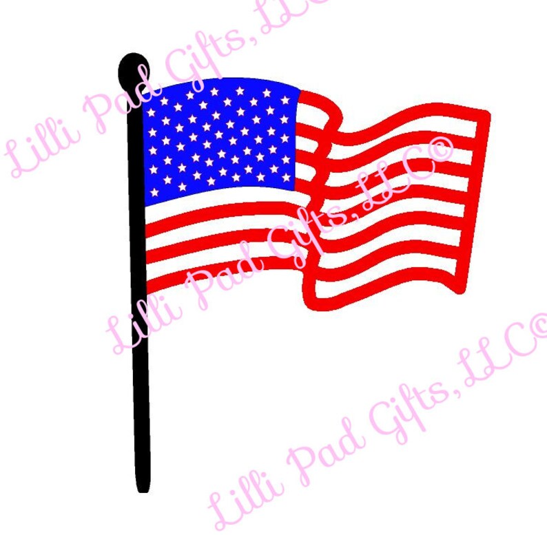 American Flag Cut File Instant Download SVG and DXF for Etsy