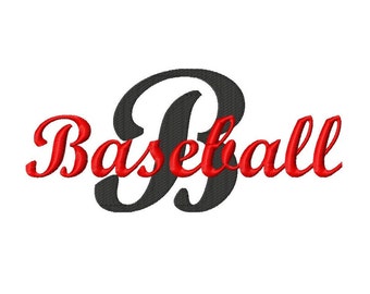 Baseball Time Script Machine Embroidery Font - Sizes 1&quot;,2&quot;,3&quot;,4&quot; BUY 2 get 1 FREE, baseball script font, embroidery fancy font, sport script