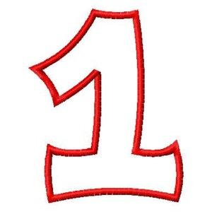 Brinlie Applique Numbers - Machine Embroidery Design - 4&quot;,5&quot;,6&quot; and 5x7 Hoop