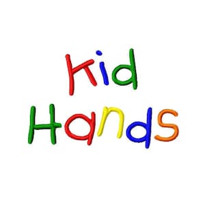 Fuente de bordado de máquina Kid Hands - Tamaños 1",2",3",4" COMPRAR 2 obtener 1 GRATIS