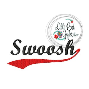 Baseball Underline Swoosh - SWOOSH ONLY - Machine Embroidery Design - 8 Sizes - 2 types, baseball embroidery, lillipadgifts
