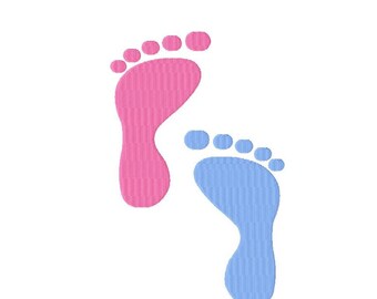 Footprints - Machine Embroidery - 13 sizes