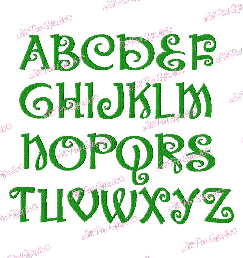 Mini Santa Time .5 inch Machine Embroidery Font Sizes BUY 2 get 1 FREE Mini Fonts image 2