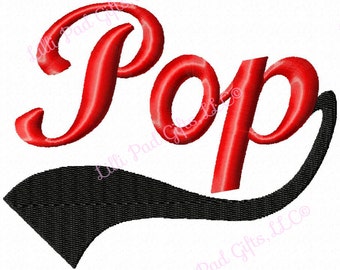 Honkbalswoosh - Pop - machineborduurontwerp - 8 maten - 2 keuzes