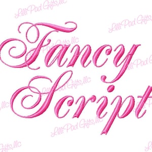 Fancy Script Machine Embroidery Font - BX - Sizes 2&quot;,3&quot;,4&quot; and 4x4 Hoop - BUY 2 get 1 FREE, fancy embroidery font, script, fancy