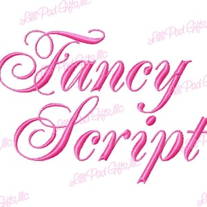 Fancy Script Machine Embroidery Font BX Sizes 2,3,4 and 4x4 Hoop BUY 2 get 1 FREE, fancy embroidery font, script, fancy image 1