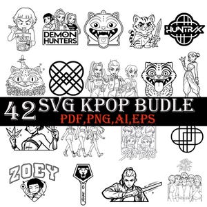 Kpop SVG Bundle, Anime, Saja Boys & Girls (Digital Download)