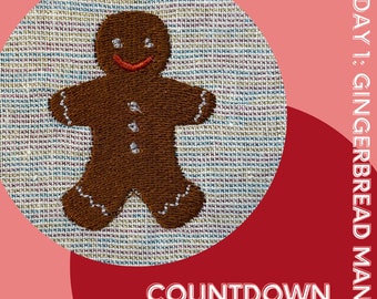 Simple Gingerbread Man  (3 inch) embroidery design file