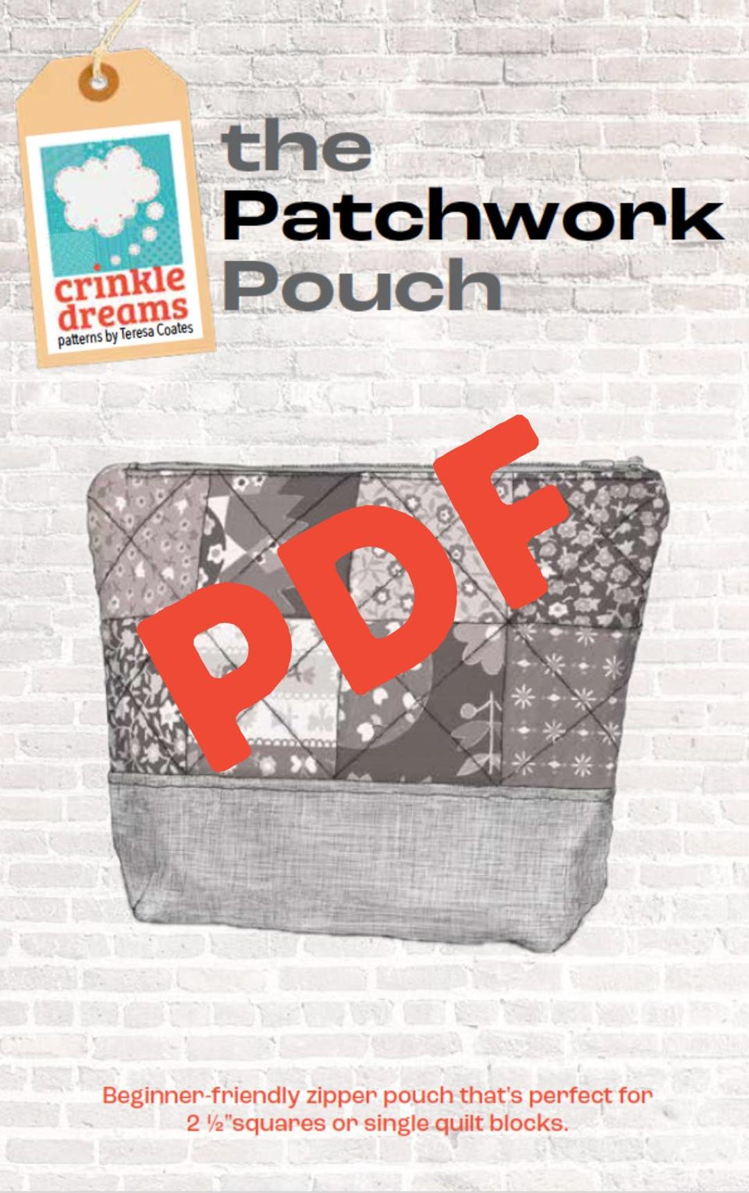 パッチワークポーチ - PDF縫製パターン[デジタルダウンロード] - Etsy 日本