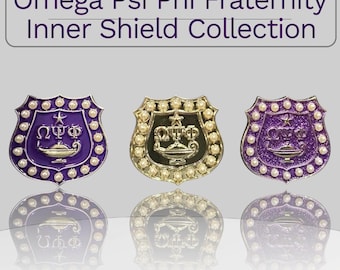 Omega Psi Phi Lapel Pin Collection - Gold-Tone Fraternity Pins