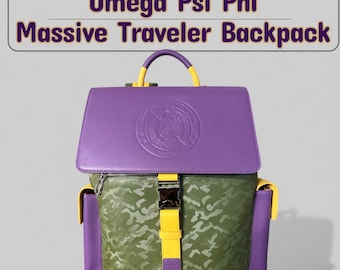 Omega Psi Phi Travel Backpack | Purple & Gold 1911 Fraternity Bag