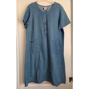 denim chore dress Denim Chore Dress- Large Left!