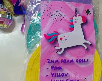 Taśma klejąca z pianki EVA w rolkach, taśma do rękodzieła cięta, kolory letnie