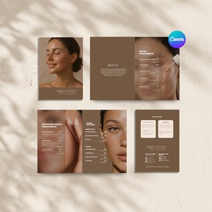 Price List Template | Esthetician Price Lists Canva Editable | Printable Beauty Salon & Med Spa Service Menu  for Minimalistic business