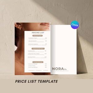 Esthetician Price List Template /Editable Canva Price Guide/ Service  Menu /Instagram Story template/ Beauty Salon Services Price Sheet
