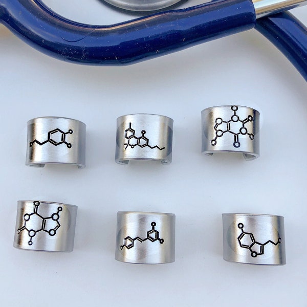 Molecule Stethoscope Charm- Stethoscope Bling - Stethoscope Jewelry - Stethoscope Tag - Nurse Gift - Pinning Ceremony - White Coat