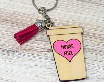 Funny Nurse Keychain - RN Keychain - Nurse Gift - RN Gift - Nursing School Gift - Nurses Week Gift - Nurse Appreciation Gift - Nurse Bag Tag