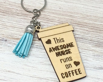 Funny Nurse Keychain - RN Keychain - Nurse Gift - RN Gift - Nursing School Gift - Nurses Week Gift - Nurse Appreciation Gift - Nurse Bag Tag