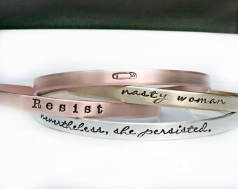 Resist Cuff Bracelet – Political, Progressive, Women's Rights