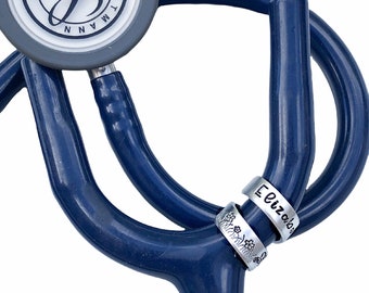 Silver Stethoscope ID Tag - Stethoscope Name Tag - Nurse Appreciation Gift - Nurse Graduation Gift - Pinning Ceremony