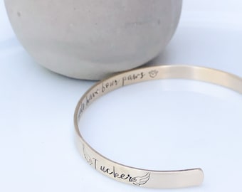 Personalized Pet Memorial Bracelet, Engraved Loss Gift
