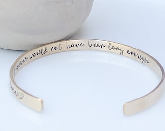 Personalized Angel Wing Cuff Bracelet, Memorial Gift