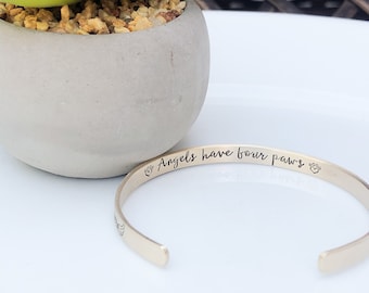 Personalized Pet Memorial Bracelet, Loss of Dog Gift